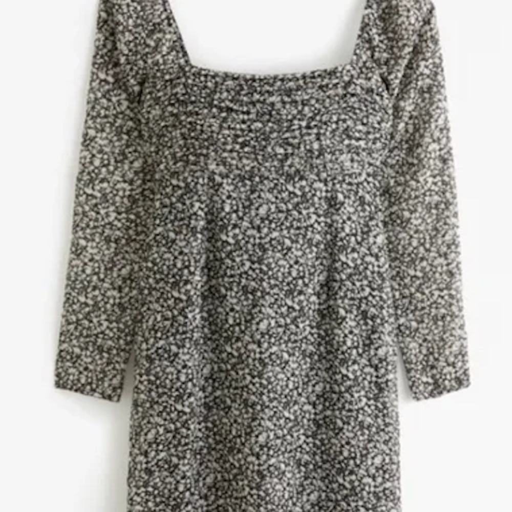 A&F Emerson Chiffon Long-Sleeve Midi Dress